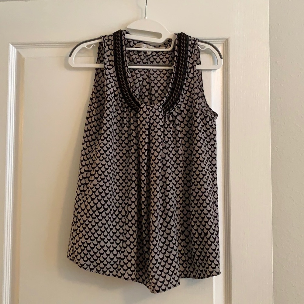 Pattern Sleeveless Blouse